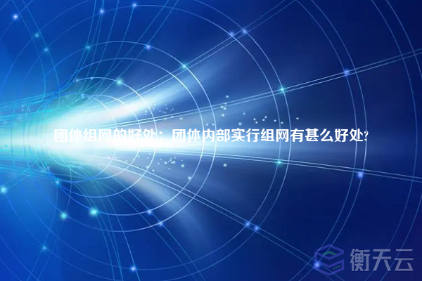 团体组网的好处：团体内部实行组网有甚么好处?